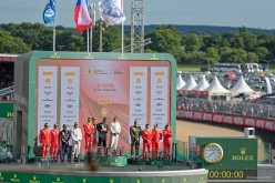 Podium du Ferrari Challenge Europe - Le Mans 2026 - 866D4C